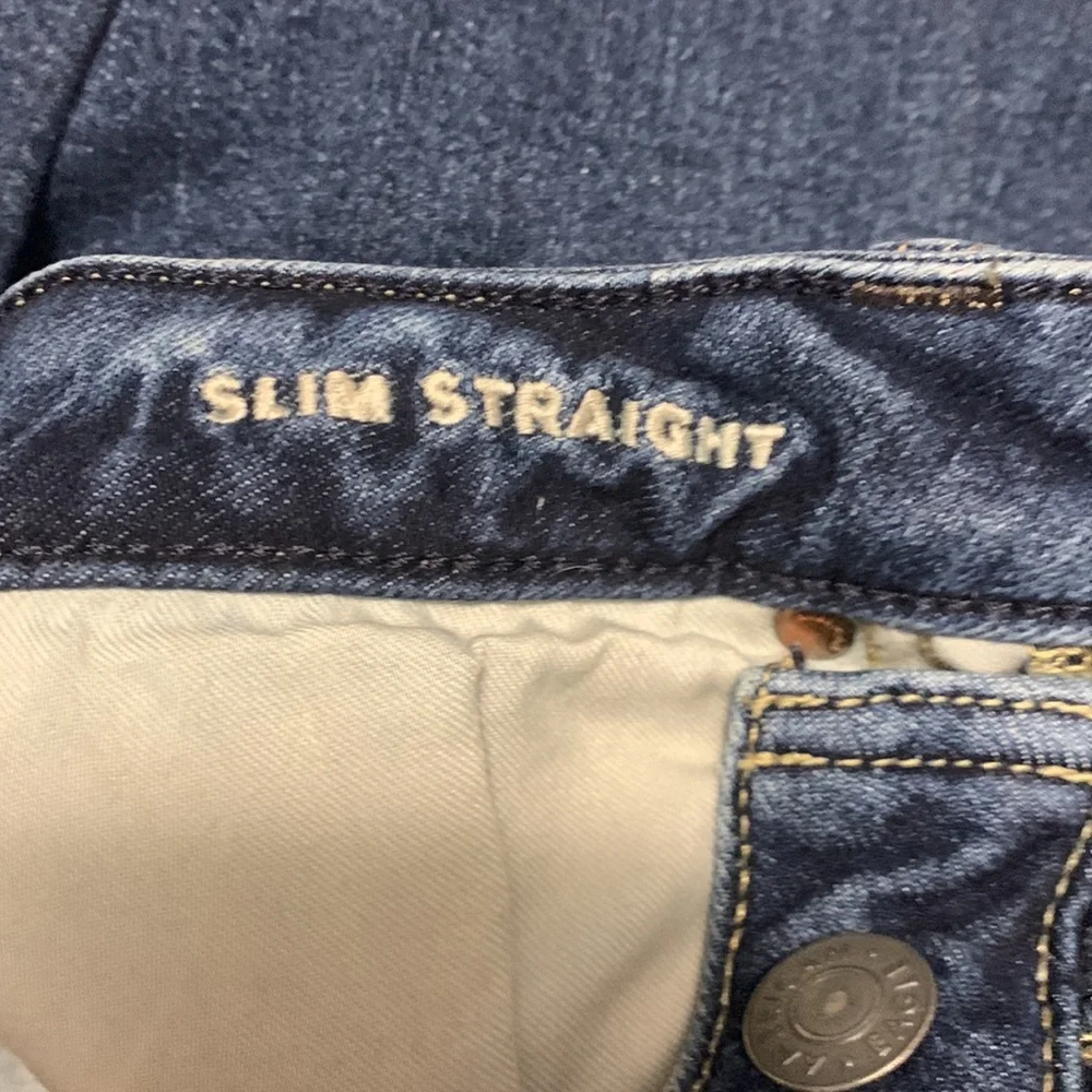 American Eagle Medium Dark Wash Slim Straight Jeans 30”x32”